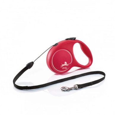 Lesa retractabila cu fir Flexi Fun S Rosu